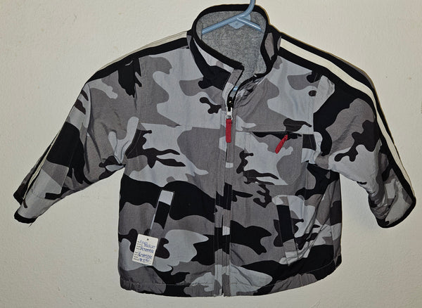 2T/3T Boys Reversible Gray/Gray & Black Camoflauge Jacket