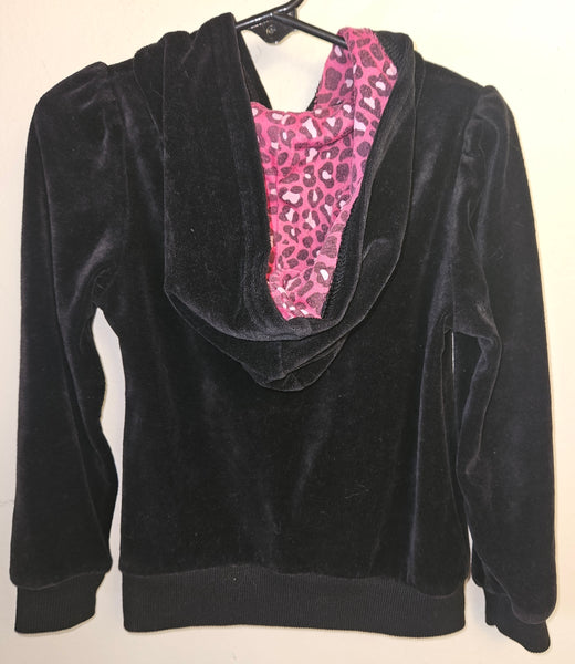 24 Mo Girls "HELLO KITTY" Black Velour Jacket w/ Sequin Hello Kitty Graphic (READ DETAILS)