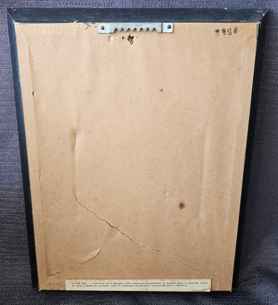 Vintage 1925 Victor Lhuer Breton Costume Framed Reproduction Picture