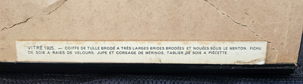 Vintage 1925 Victor Lhuer Breton Costume Framed Reproduction Picture