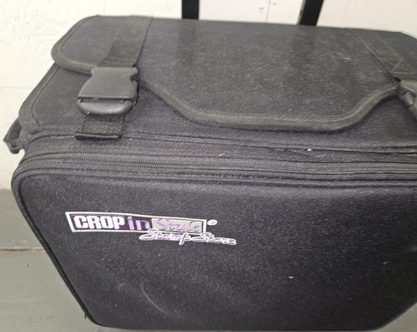 CROP IN STYLE STAMP Scrapbooking Storage Rolling Travel Bag