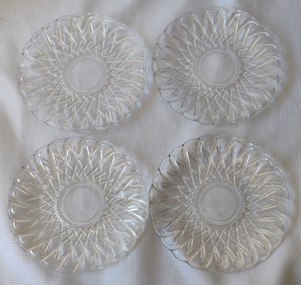 Vintage 8 Piece Indiana Pretzel Depression Glass Set