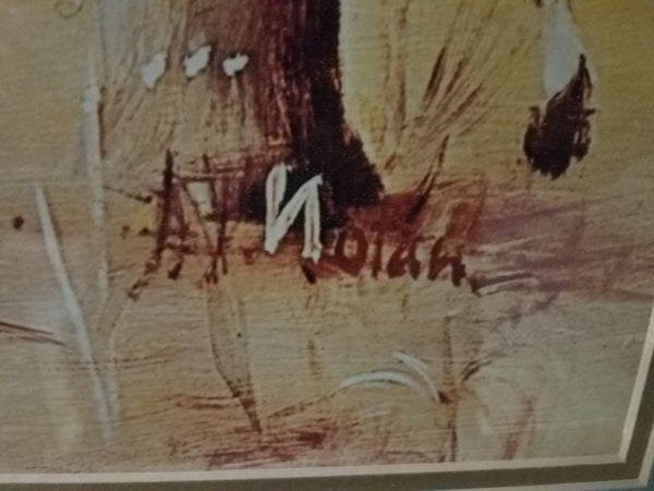 RARE Large Vintage Sidney Nolan; Ned Kelly Stringybark Creek, 1947 Framed Print Picture