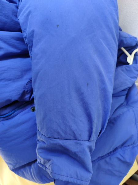 Eddie Bauer Vintage MEDIUM Blue Goose Down Unisex Full Length Swim Parka (Jacket) READ DETAILS