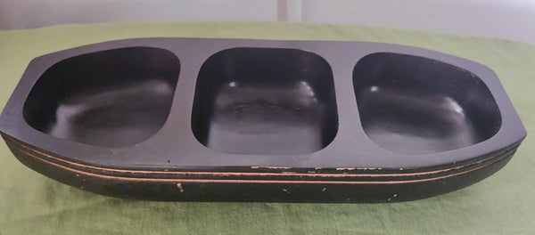 Wedgewood EMERIL Wood Serving Bowl & Three Section Appetizer Server Tray