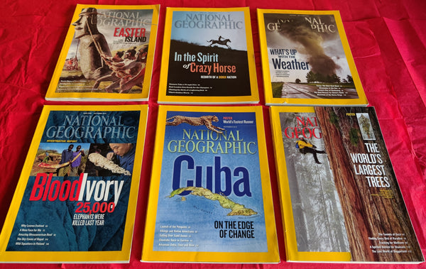 64 National Geographic Magazines