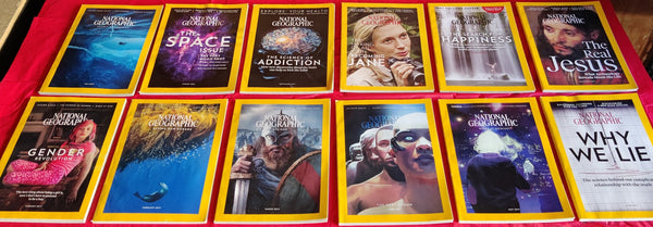 64 National Geographic Magazines
