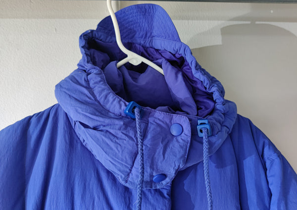Eddie Bauer Vintage MEDIUM Blue Goose Down Unisex Full Length Swim Parka (Jacket) READ DETAILS