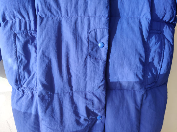 Eddie Bauer Vintage MEDIUM Blue Goose Down Unisex Full Length Swim Parka (Jacket) READ DETAILS