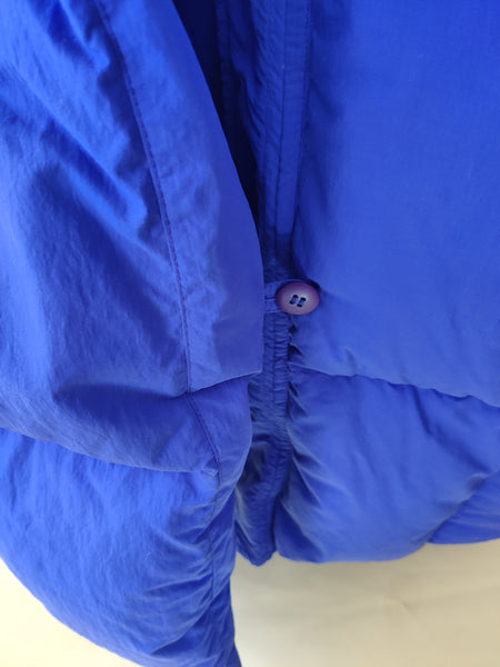 Eddie Bauer Vintage MEDIUM Blue Goose Down Unisex Full Length Swim Parka (Jacket) READ DETAILS