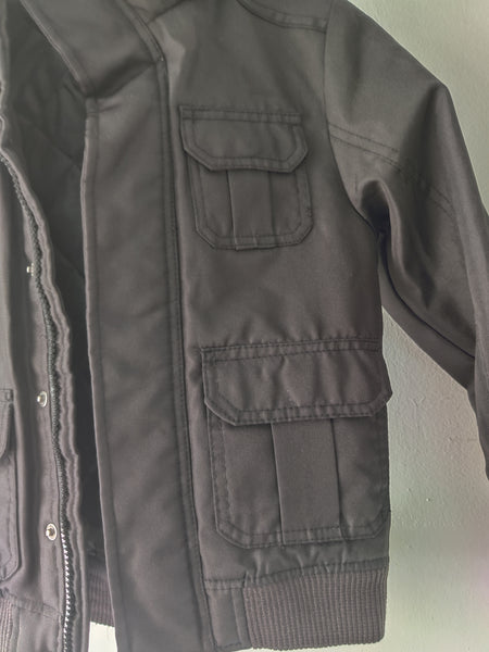 Boy's H&M Black Size 5/6 Fully Lined Hooded Jacket