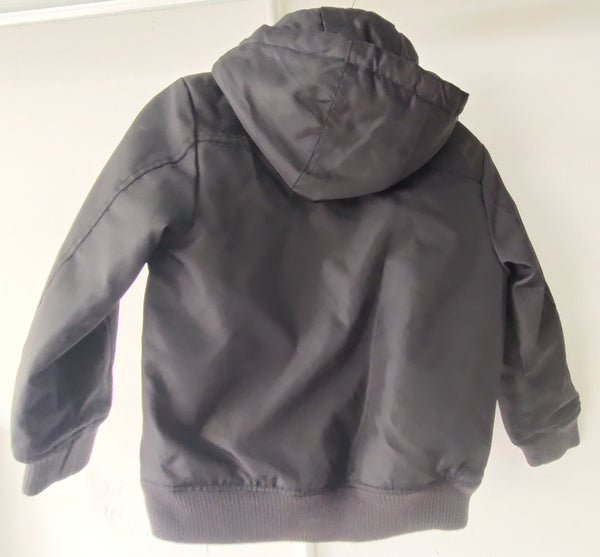 Boy's H&M Black Size 5/6 Fully Lined Hooded Jacket