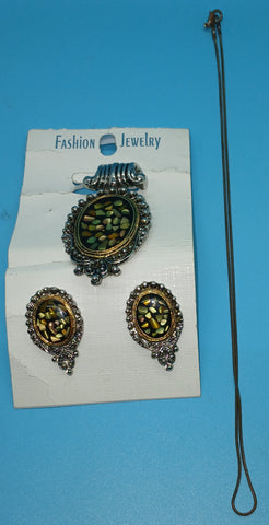 Pendant, Chain & Earring Fashion Jewelry Set