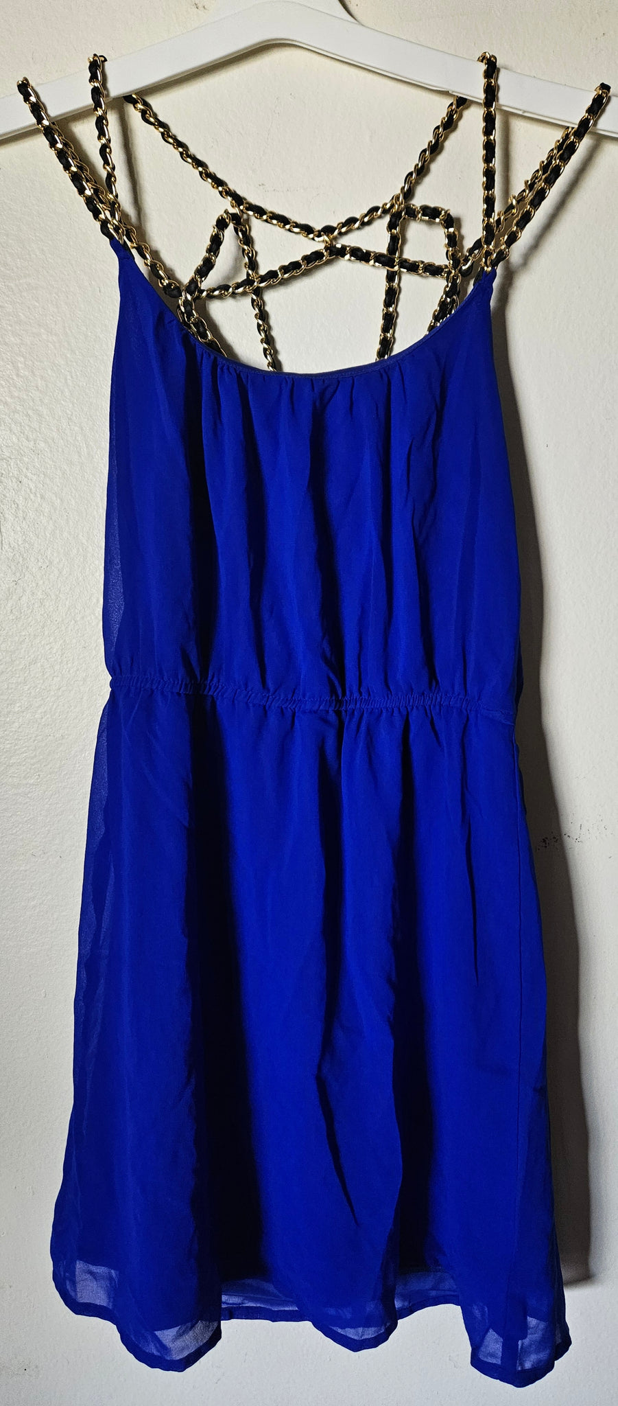 Medium CHARLOTTE RUSSE Royal Blue w/ Gold Chain Strap Dress Medium CHARLOTTE RUSSE Royal Blue w/ Gold Chain Strap Dress