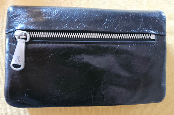 Black Leather HOBO Half Size Wallet