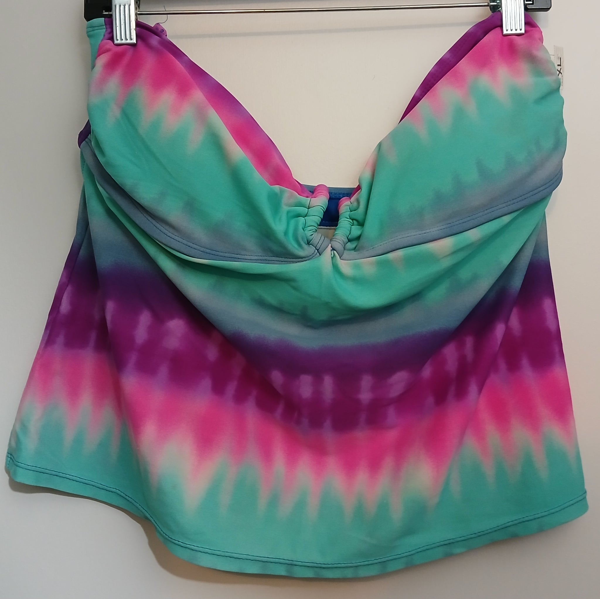 XL (Size 16 - 18) COLLECTIONS BY CATALINA Multicolor Tie Dye Bathing Suit Top