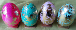 Pick Color ~ Color & Gold Decorative Spring Egg on Stand