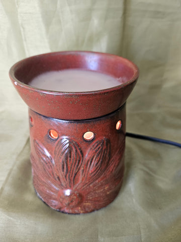 Retired Scentsy Rust Brown Sunflower Wax Warmer Lamp