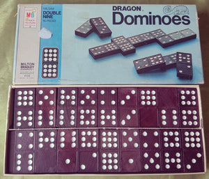 Vintage MILTON BRADLEY 55 Pc Double Nine Dragon Dominoes