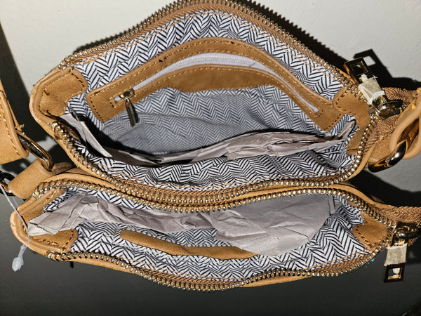 UNBRANDED Tan Double Sided Shoulder Bag