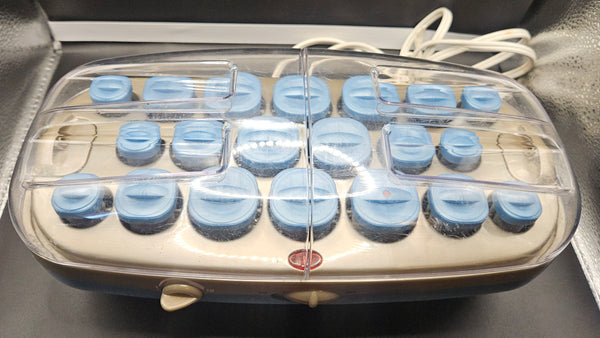 CONAIR ION SHINE Blue 20 Curler Hot Rollers Set (READ DETAILS)