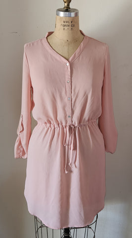 Medium SIMPLY STYLED Peach Draw String Waist Dress