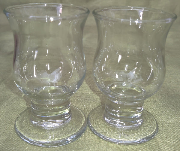 Set of 2 Vintage 3.5 Ounce Air Bubble Liquor Cordial Glasses