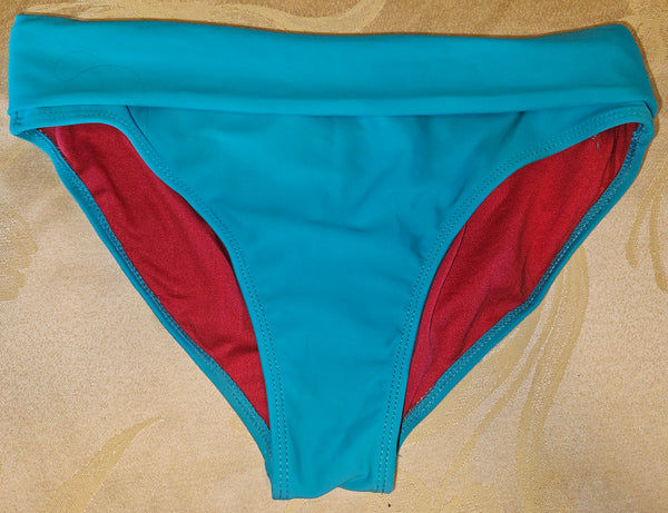 Womens Roxy Small Aqua Bikini Bottom Swimwear Bathing Suit Beach Summer Swimwear