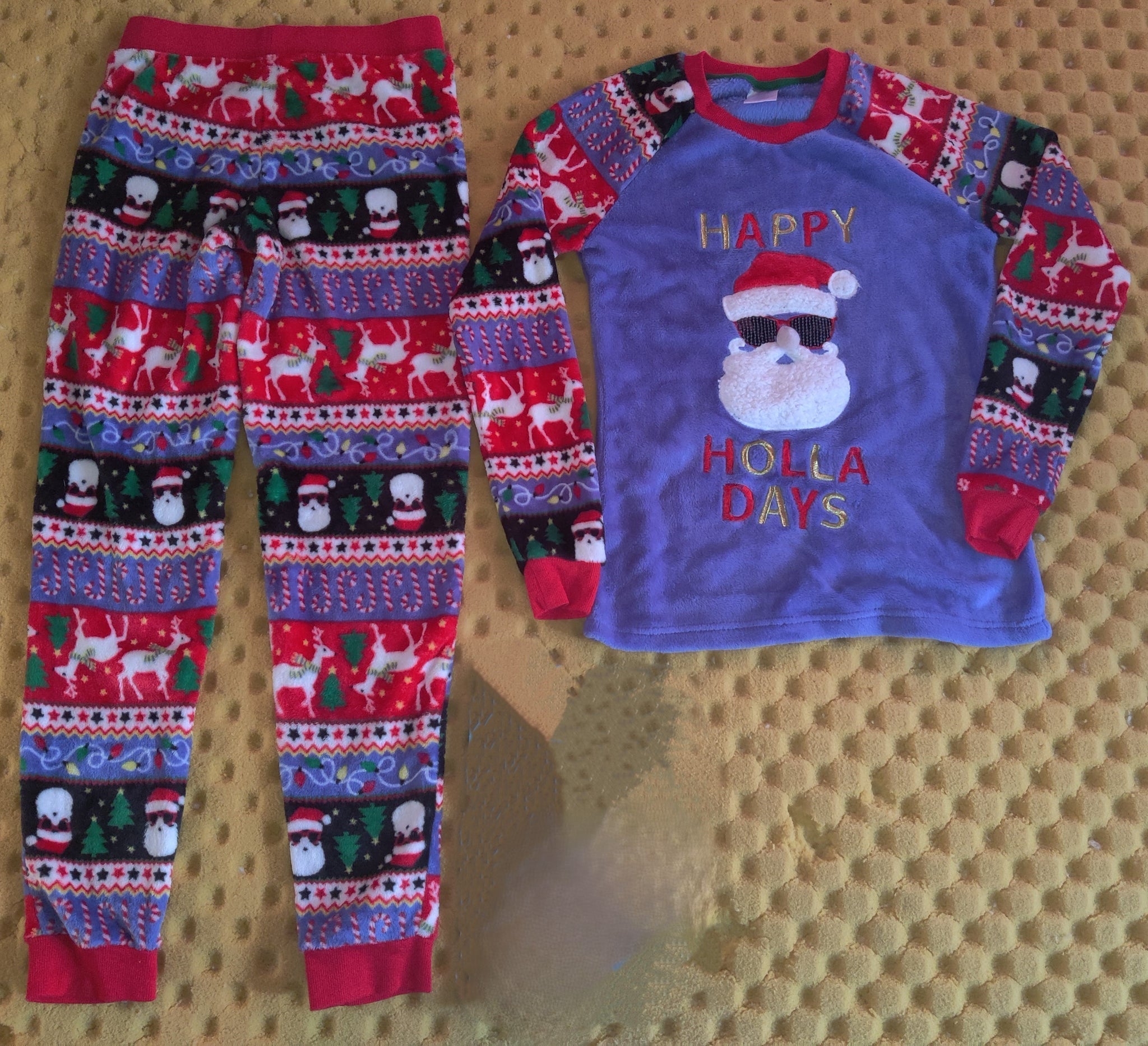 Women's Small Christmas Holiday Santa "Ho Ho Ho" Pajama Set