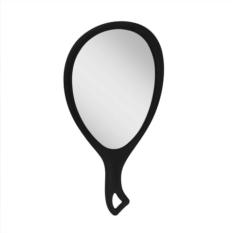 XL SALLY BEAUTY Black Oval Hand Mirror