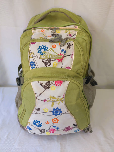 High Sierra Large Green Floral Backpack