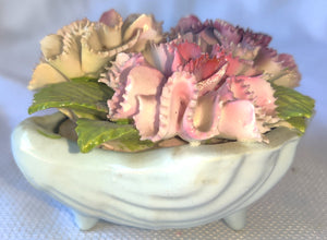 Vintage Bone Denton China Floral Bouquet Home Decorative Figure