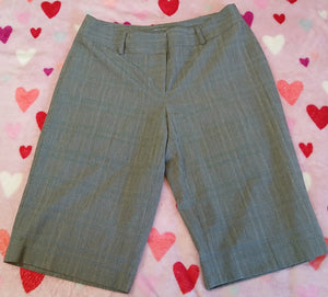 Large APT 9 Black & Ivory Plaid Shorts