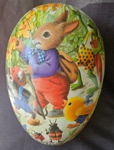 Vintage 14" NESTLER German Paper Mache 2-Pc Peter Rabbit Easter Egg
