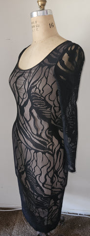 Small HMS HOT MIAMI STYLES Black Lace Bodycon Dress