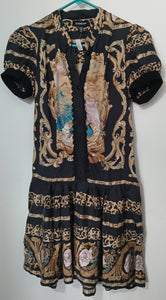 XS Bebe Multi-color Silky Dress