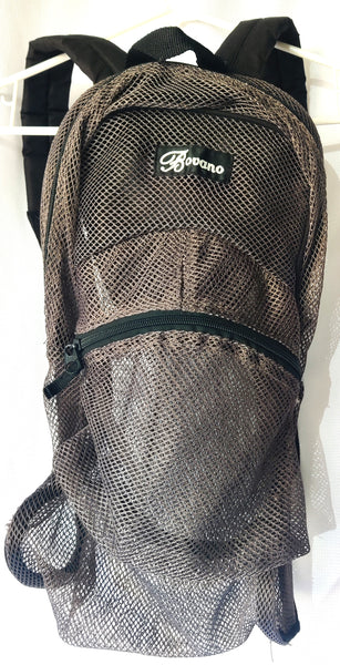 BOVANA Black See Through Mesh Backpack