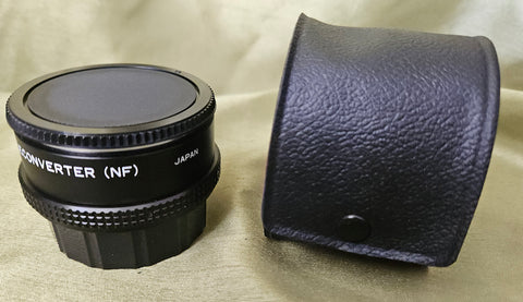 Vintage ROKINON Auto 2X Teleconverter (NF) w/ Case