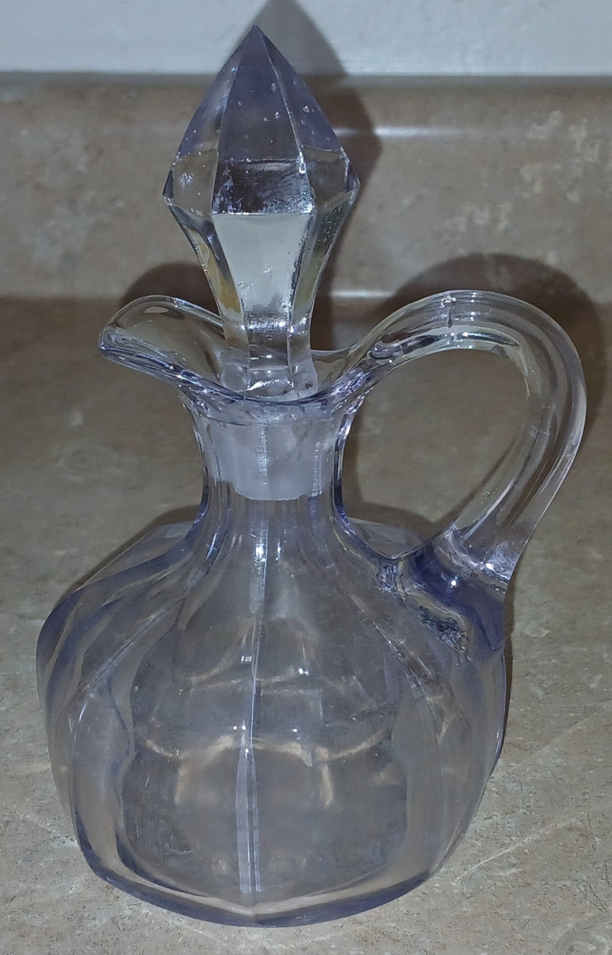 1950's Vintage Glass Oil Cruet With Stopper