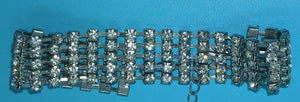 Vintage 5 Row Rhinestone Bracelet