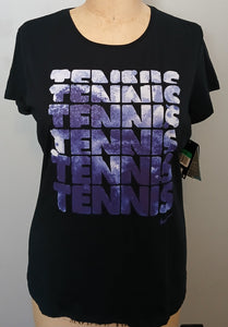 XL Brand New NIKE DRI-FIT Purple & Black Ombre Tennis Shirt