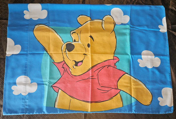 Disney Vintage Winnie the Pooh Piglet Pillowcase Double Sided Standard Bedding