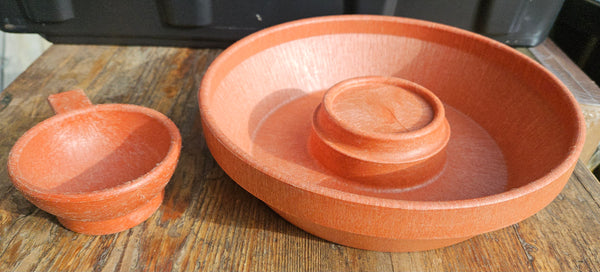 Plastic 2-Pc Chips, Salsa & Guacamole Bowl Set