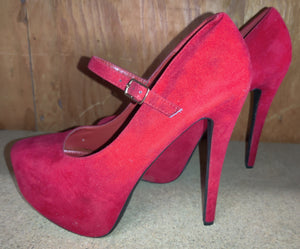 Size 9 PAPRIKA Red 5.25" Stiletto High Heel Shoes