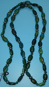 Green And Blue Multicolor Handmade Beaded Necklace