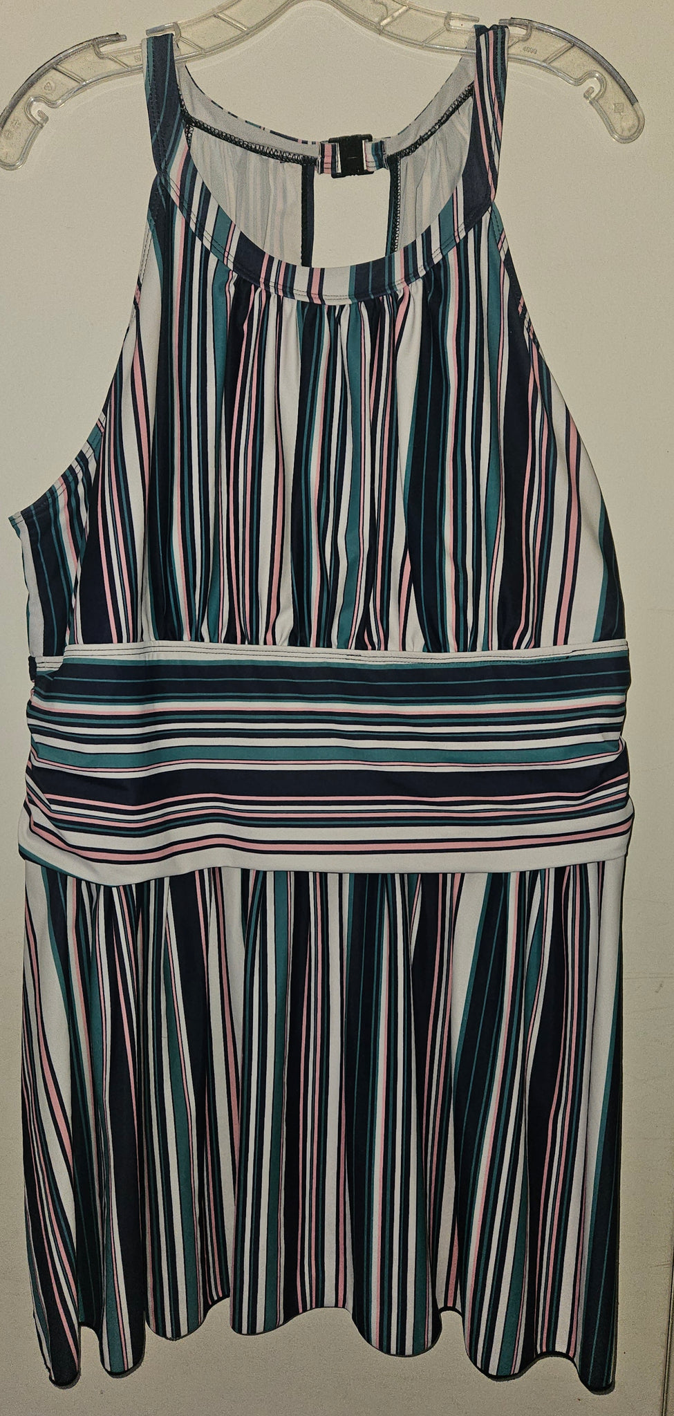 Women's 3X Unbranded Striped Swim Dress