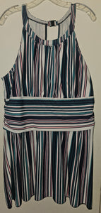 Women's 3X Unbranded Striped Swim Dress