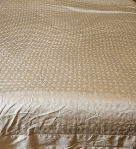 Tan Shimmery 84" x 84" Patterned Tablecloth