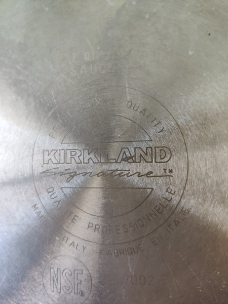 4-Pc Kirkland Stainless Steel 2 Qt & 3 Qt Saucepan / Pots w/ Lids