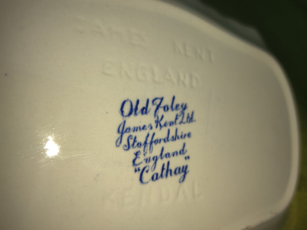 Vintage Old Foley James Kent Staffordshire England "Cathay" Creamer & Sugar Set w/ Tray